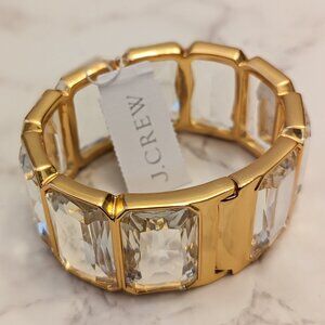 J. Crew Gold and Clear Bracelet